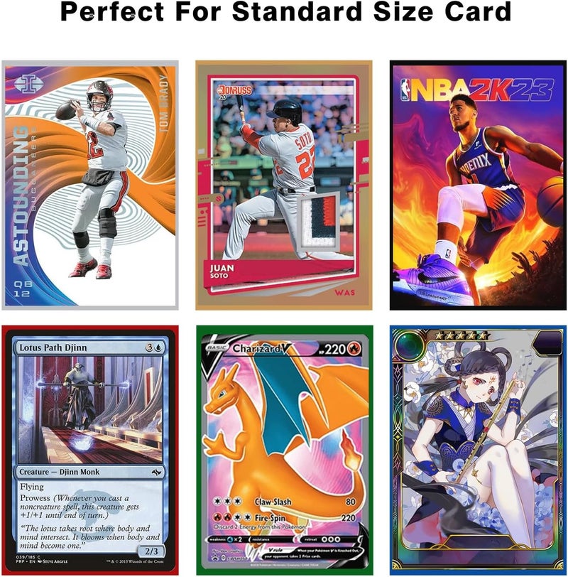 Katomula 1000CT MTG Card Sleeves, Clear Front Textured Back Card Sleeve Deck Card Protectors, Standard Size Card Sleeves for MTG, Baseball Card, Football Card,Sports Cards, Game Card - Image 4